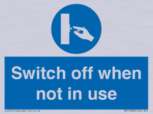 Switch off when not in use